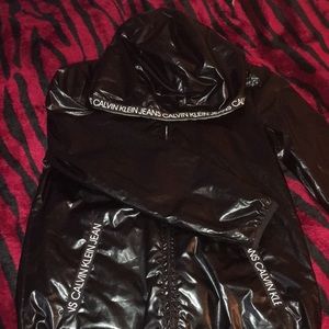 calvin klein rain coat